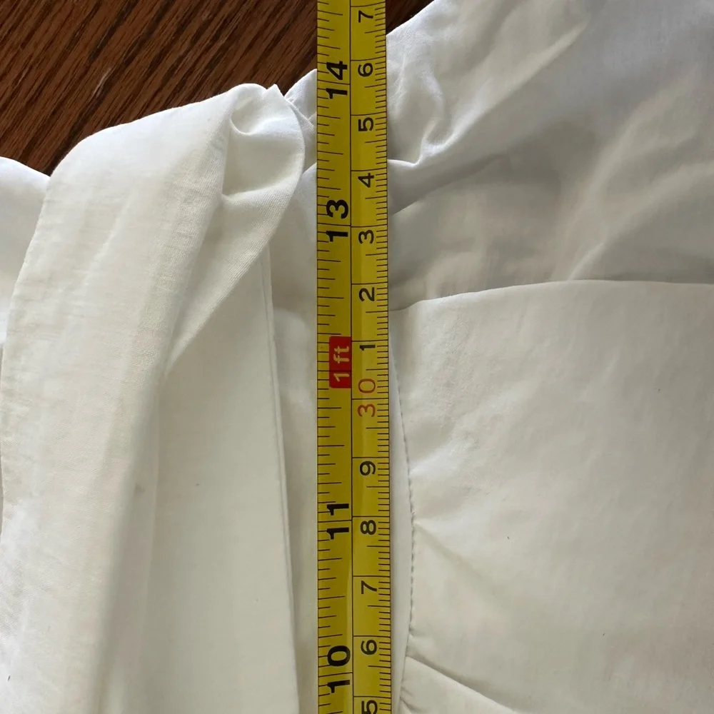 Zara White Midi Shirt Dress with Belt